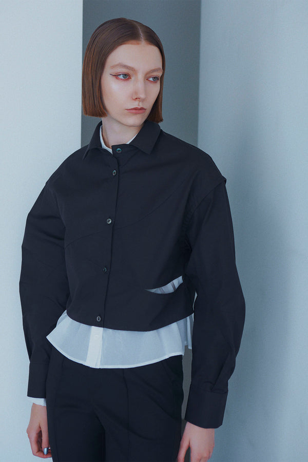 CROPPED CUTTING SHIRT